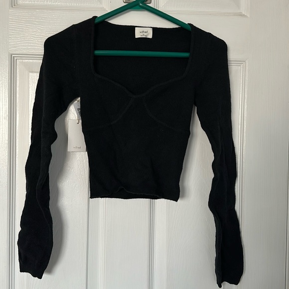 Greer sweater w/ sweetheart neckline - Picture 1 of 4